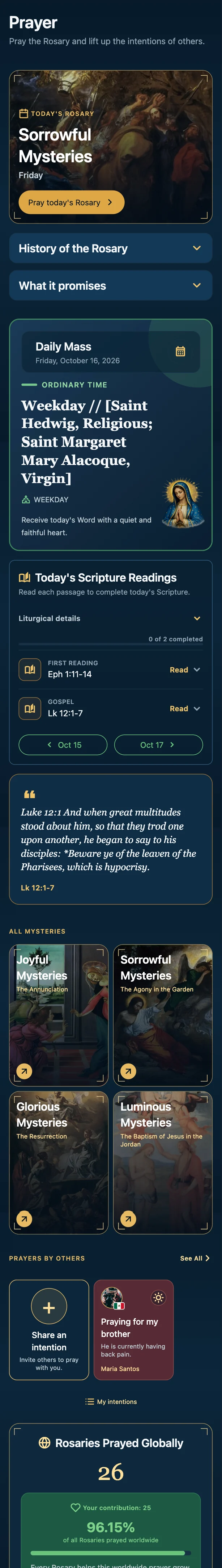 La Misa diaria y las lecturas de la Sagrada Escritura en DoIt4Jesus